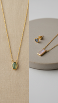 Gold-fill necklace with stone accent